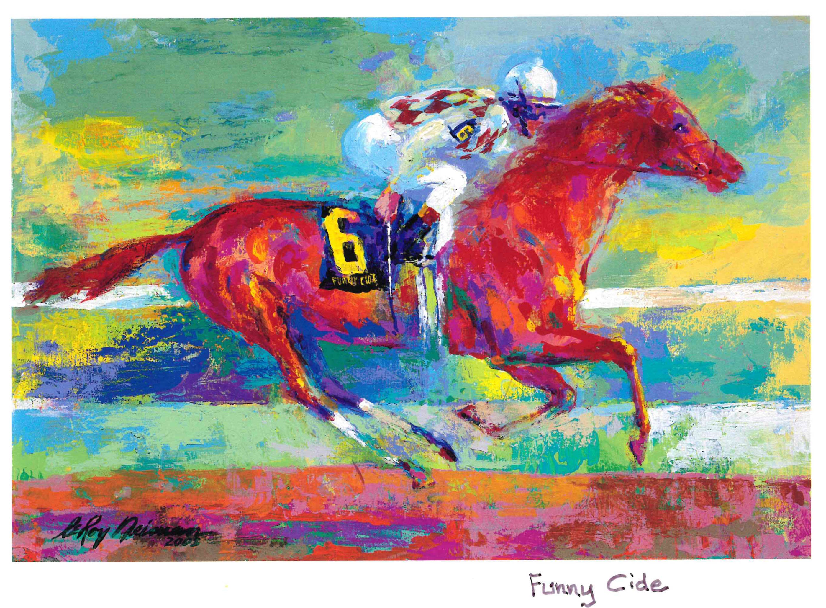 Funny Cide by LeRoy Neiman
