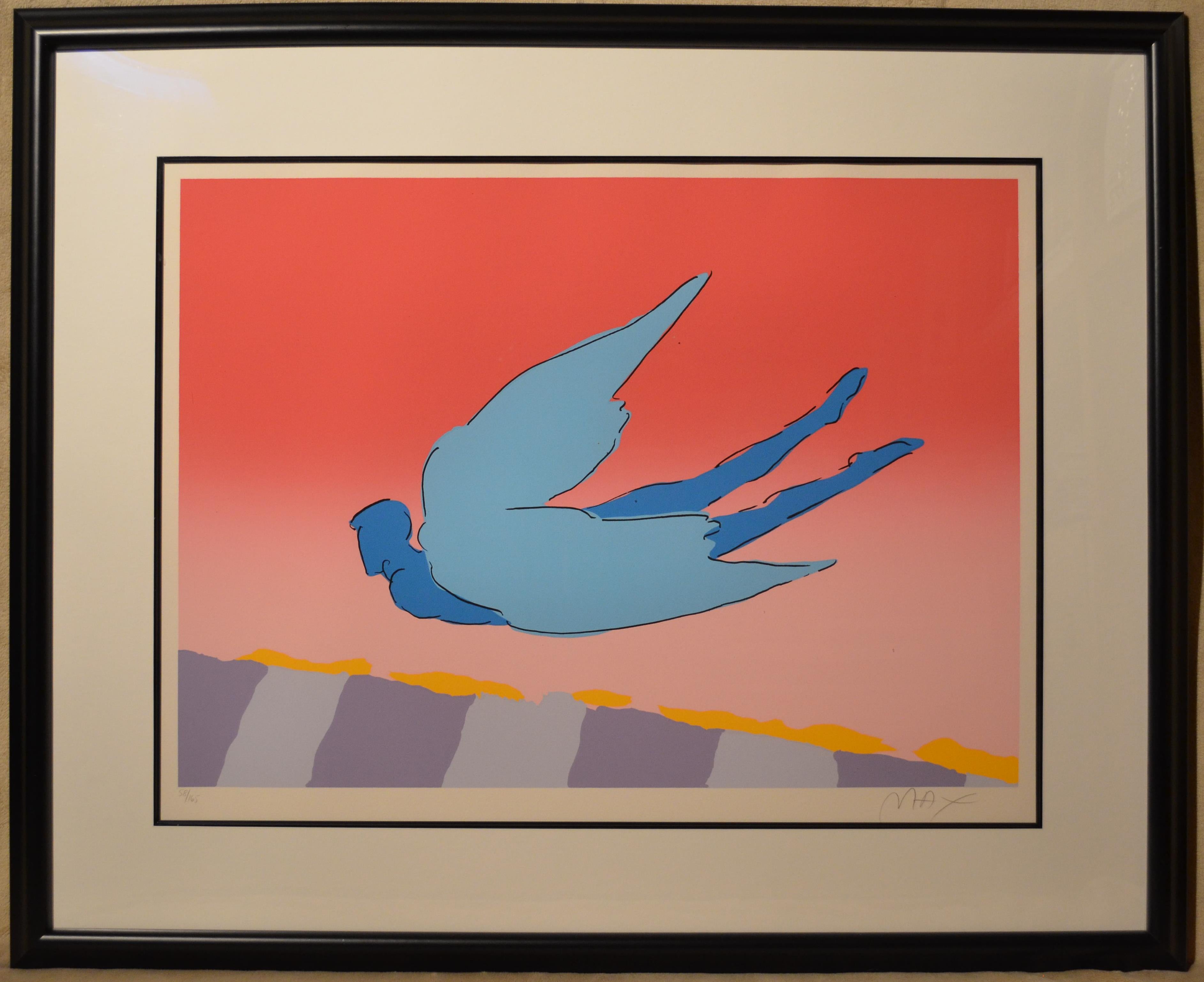 Pink Sky Flyer by Peter Max