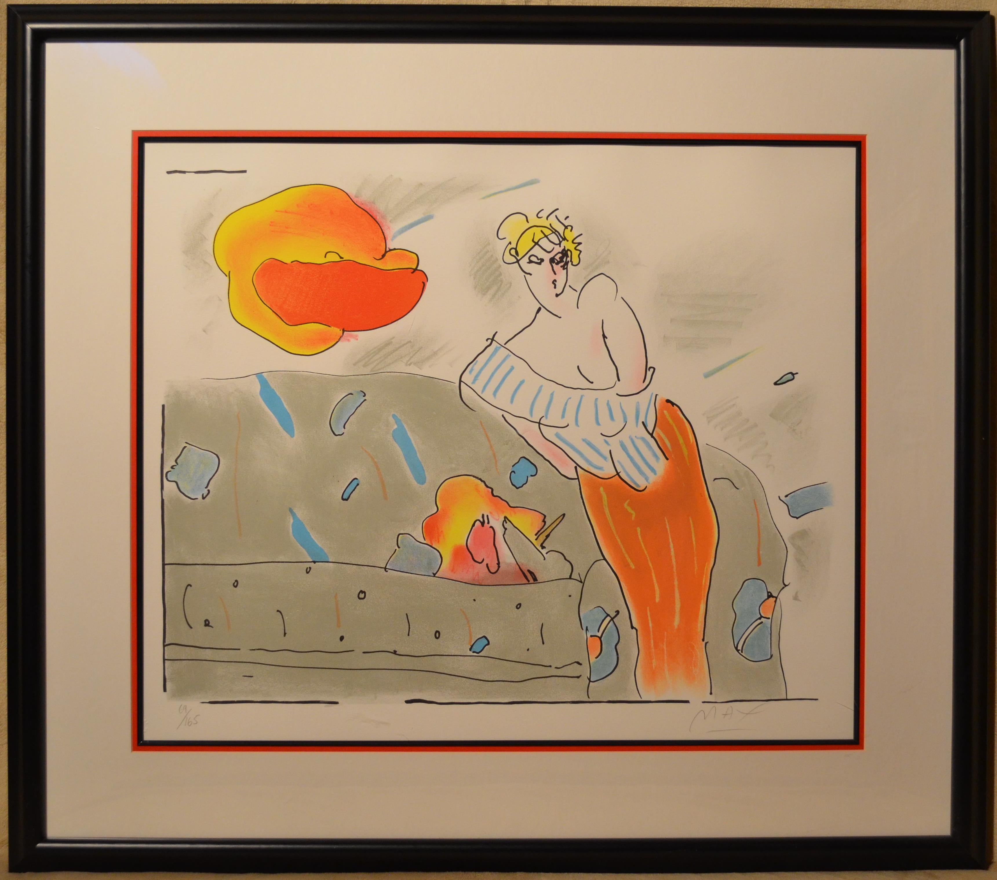 Semi-Nude with Flower Zoople by Peter Max
