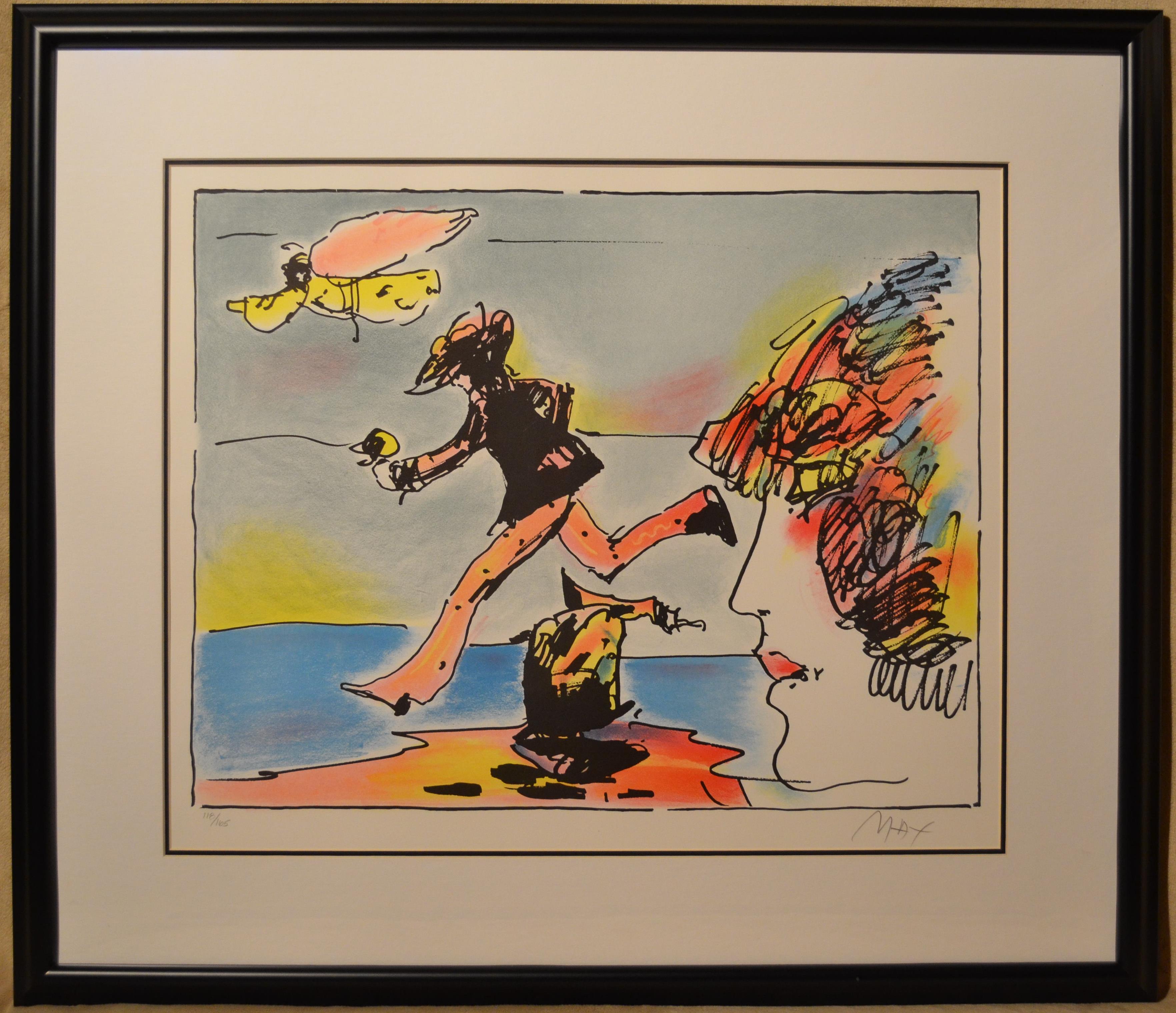 Runner and Flying Sage by Peter Max