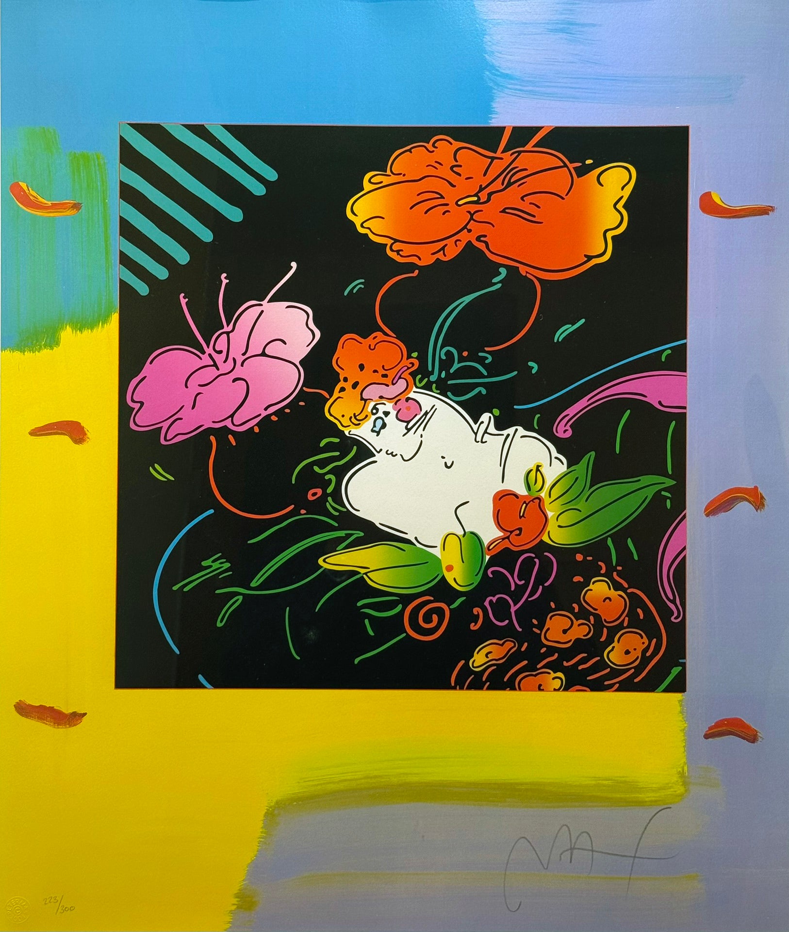 Lady Floating Flower by Peter Max