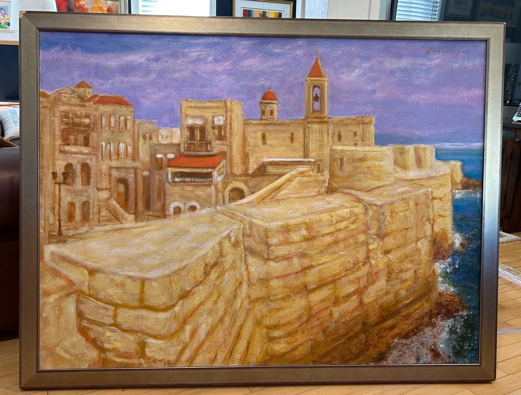 Coastal cityscape artwork draft listing