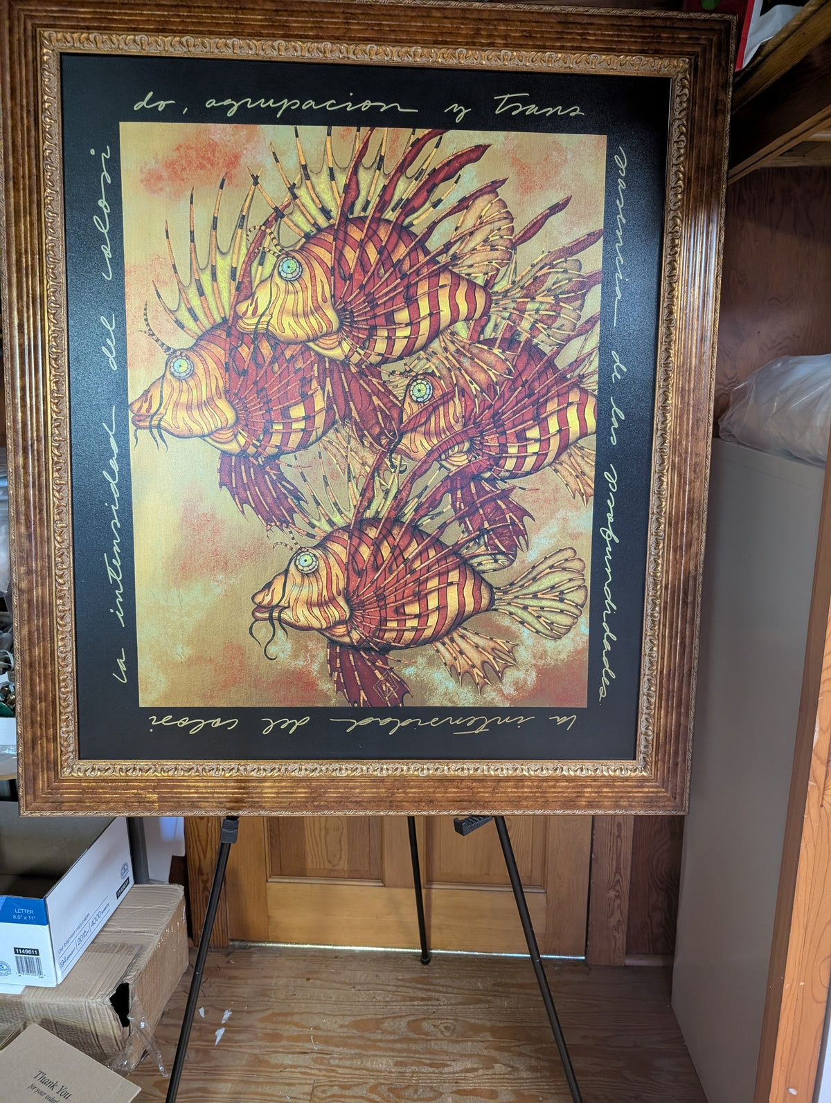 Sweet Encounter by Luis Sottil, original framed mixed media from Michael Eskow collection