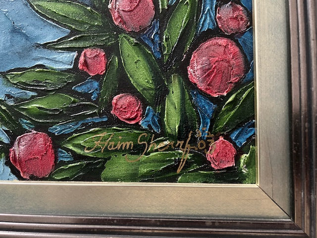 Haim Sherrf floral artwork detail draft listing