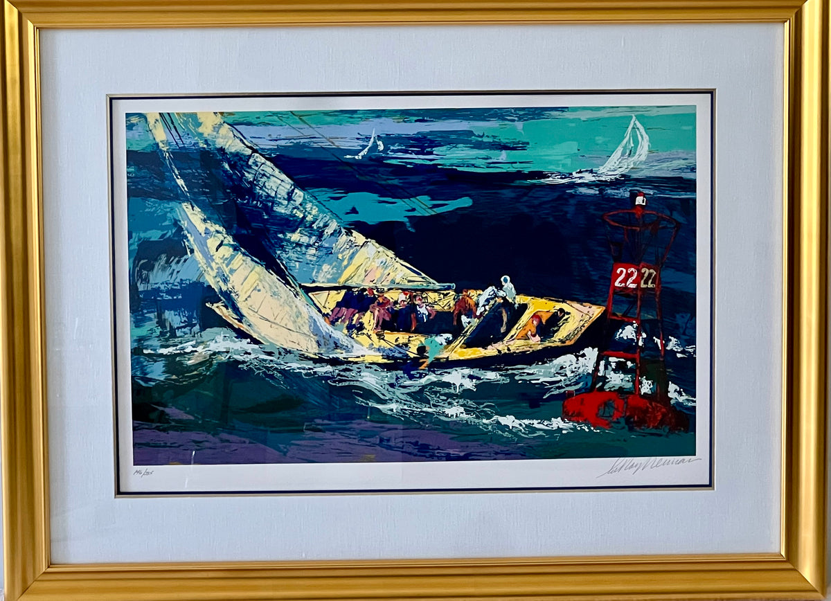 America’s Cup: Intrepid vs. Gretel II by LeRoy Neiman, framed serigraph