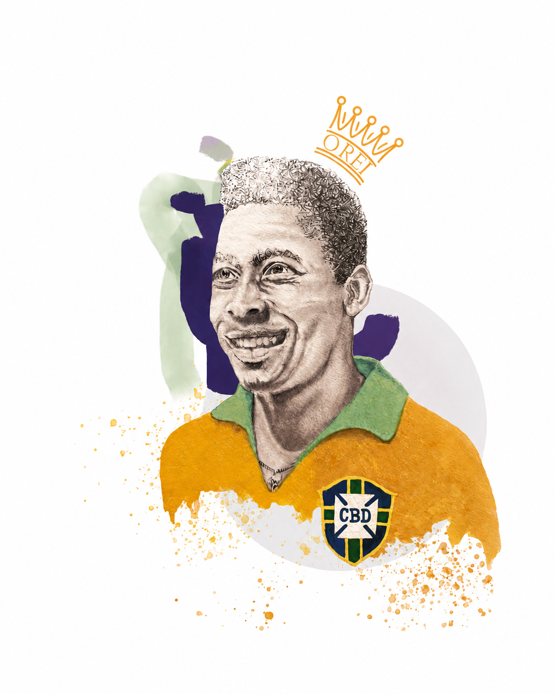 Legends of the Pitch Pele limited edition print by Son of Henry
