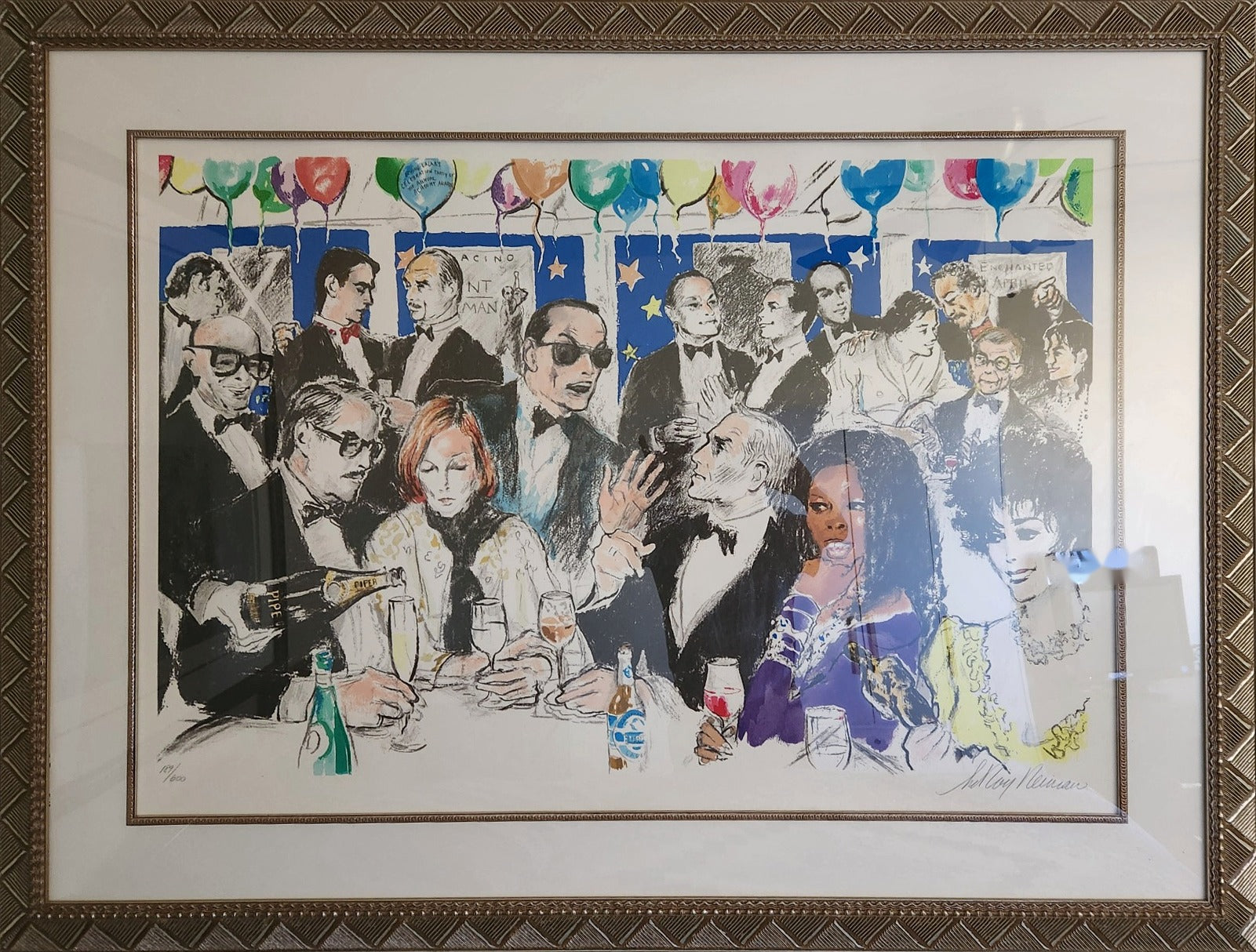 Celebrity Night at Spago by LeRoy Neiman
