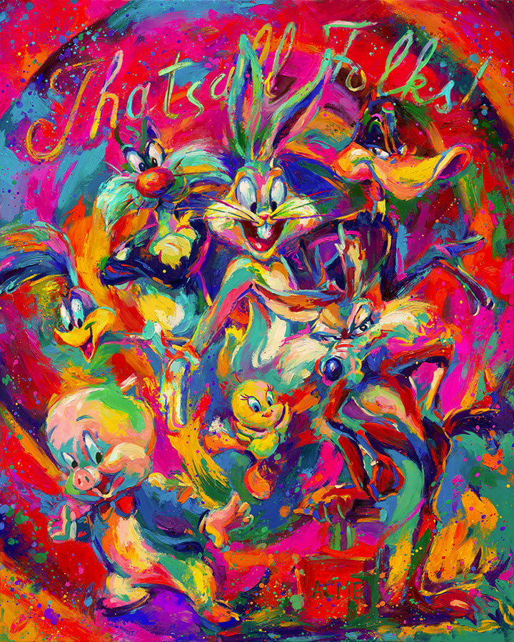 That’s All Folks original painting by Blend Cota, offered by Newport Brushstrokes Fine Art