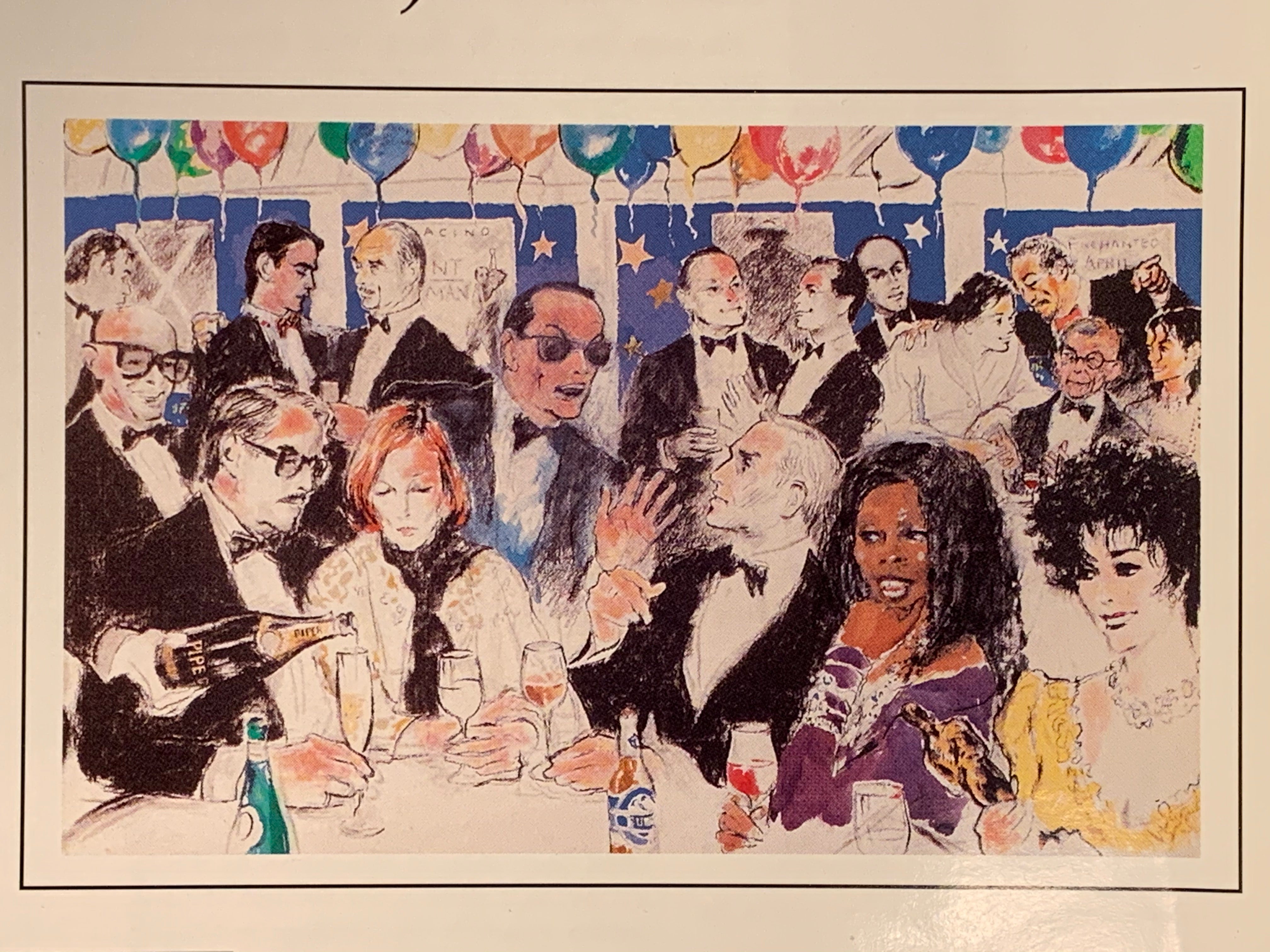 Celebrity Night at Spago by LeRoy Neiman