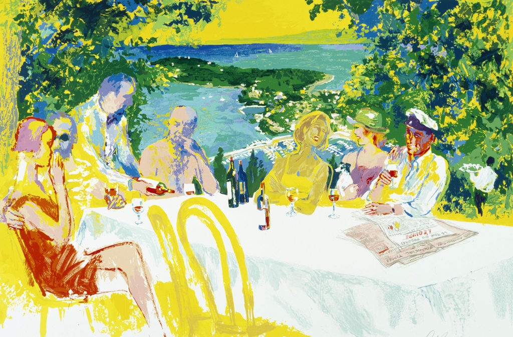 "Wine Alfresco" by LeRoy Neiman Limited Edition