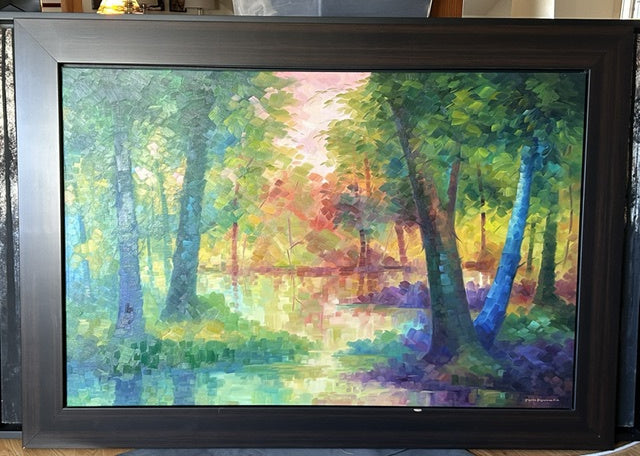 Arboleda II by Rogelio Anguiano Cabrera, horizontal framed artwork, Brunswick reference 39