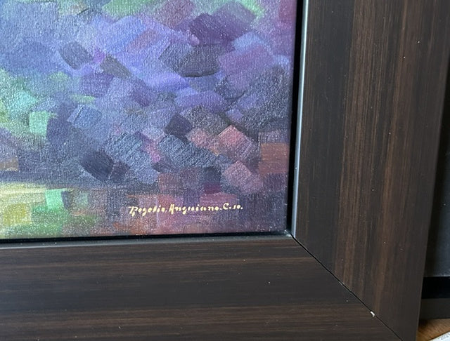 Arboleda II by Rogelio Anguiano Cabrera, horizontal artist signature detail