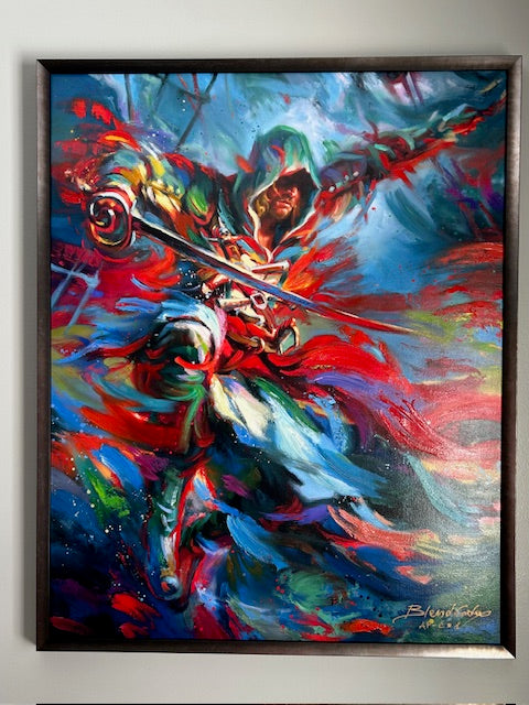 Black Flag Edward Kenway by Blend Cota framed artwork