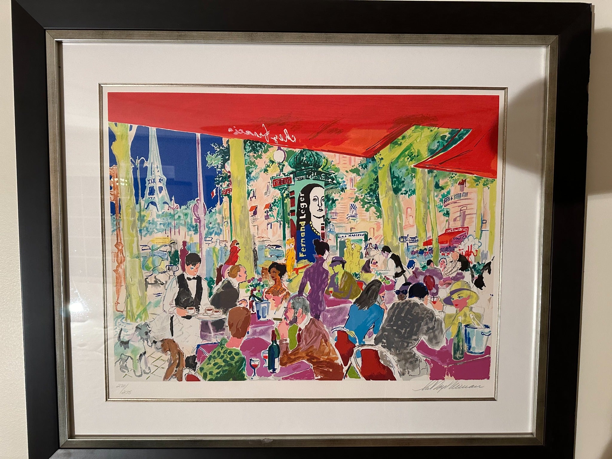 Chez Francis by LeRoy Neiman framed fine art