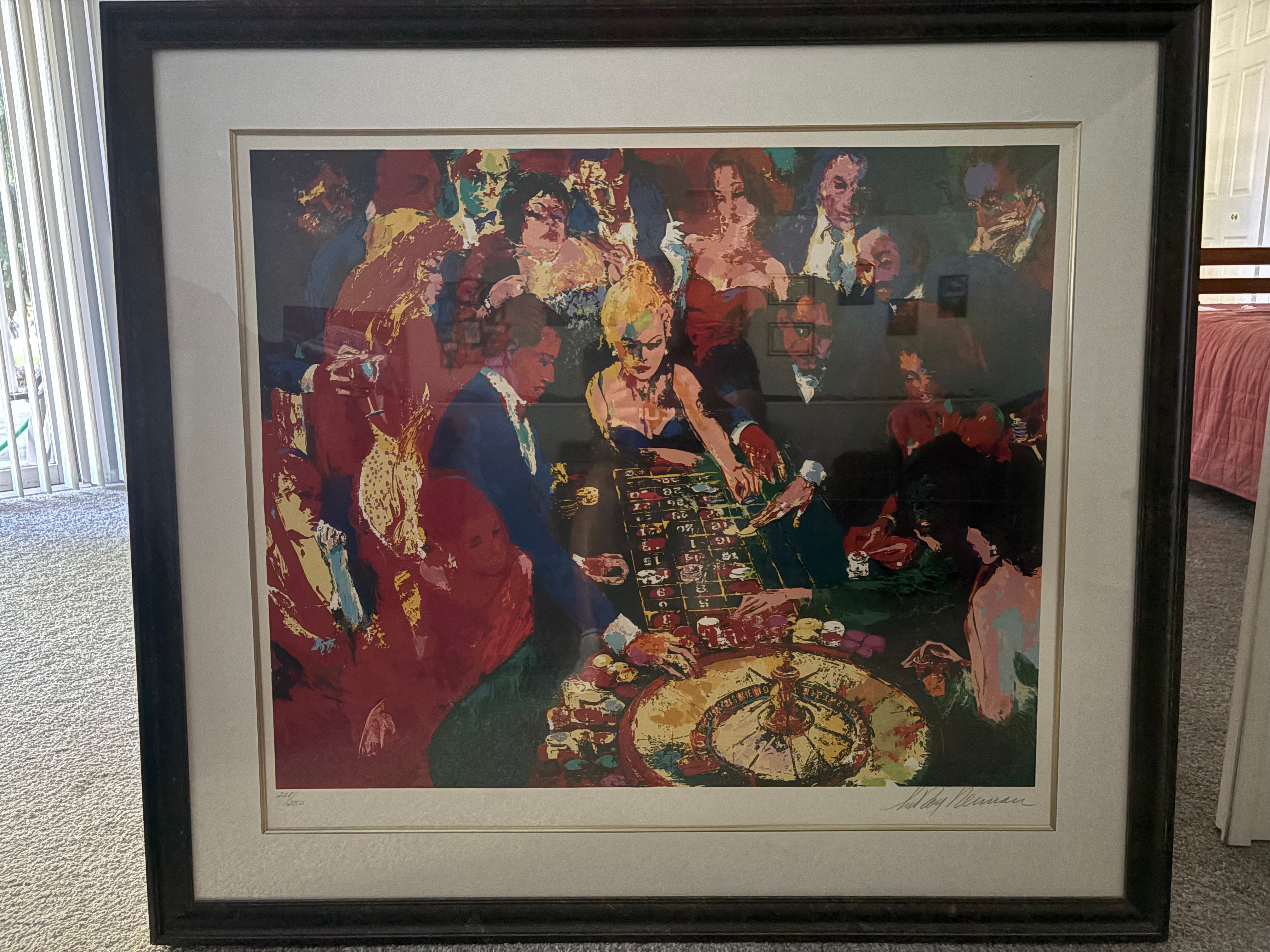 Roulette II by LeRoy Neiman, framed serigraph from the Gorado Collection