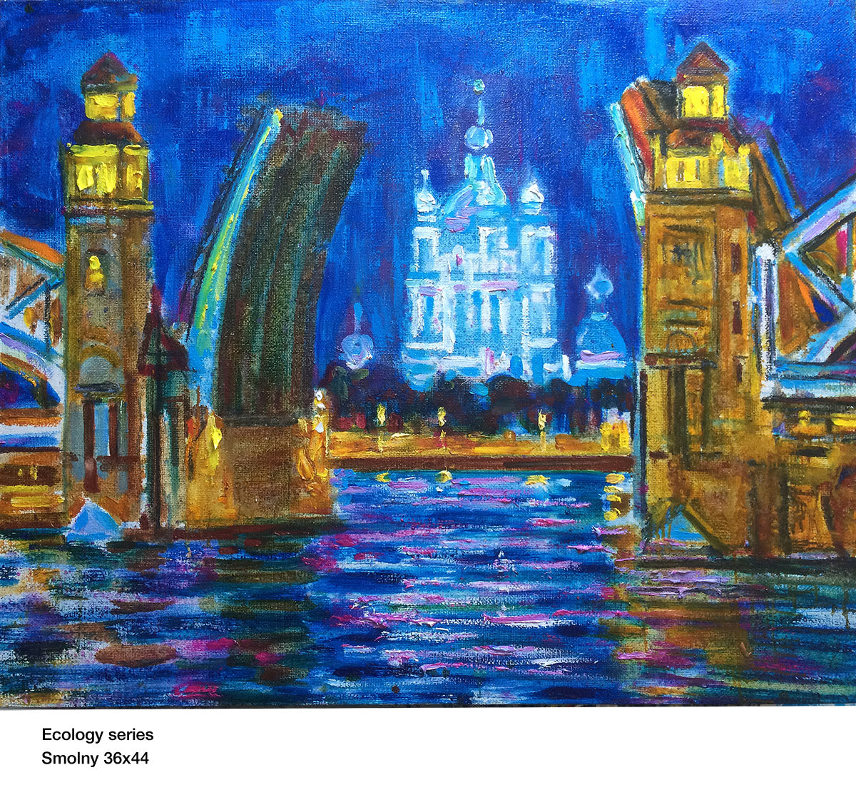Smolny at Night by Alexandre Evgrafov, KMB Calgary Collection Three