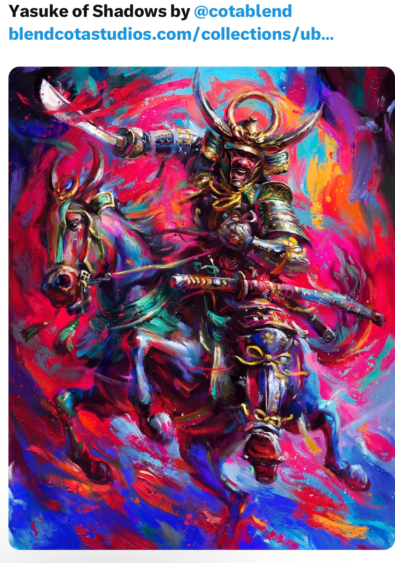 Yasuke of Shadows artwork by Blend Cota