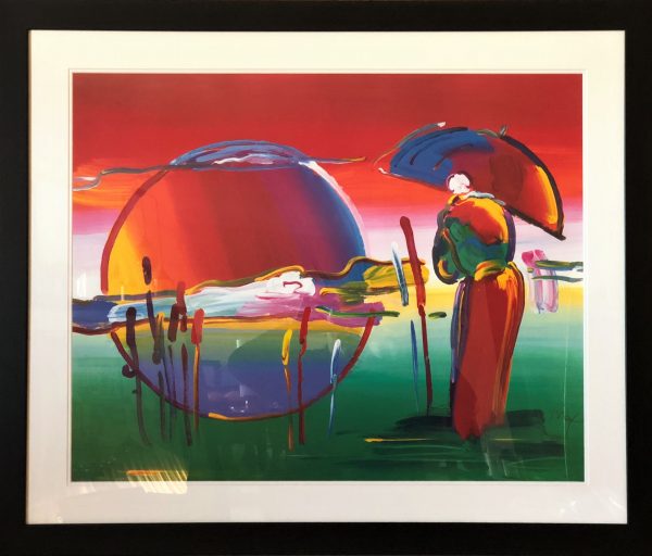 WBD1016 – Rainbow Umbrella Man in Reeds By Peter Max