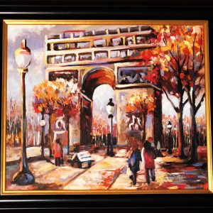 Vie De Arc De Triophe - XXVII, Original Oil By Redina Tili 20"x24"