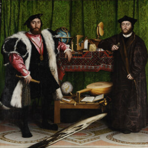 Hans Holbein the Younger - The Ambassadors  1533 Oil on Canvas <br>-W.H.A.T. Collection-