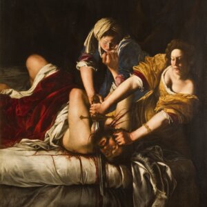 Artemisia Gentileschi - Judith Beheading Holofernes 1614-1620 Oil on Canvas <br>-W.H.A.T. Collection-