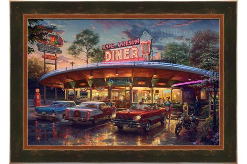 Meet You at the Diner Oil On Canvas 24 x 36 By Blend Cota