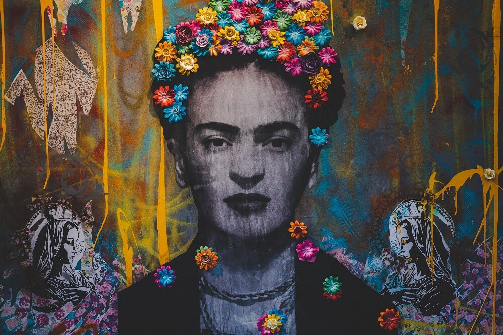 Modern art featuring Frida Kahlo