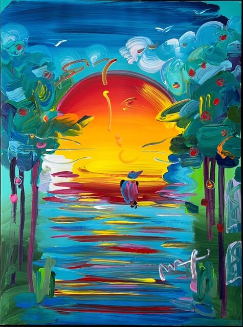 Peter Max The Better World Acrylic on Canvas (1)